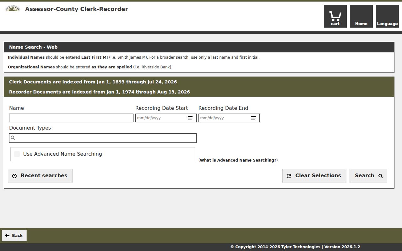 Wildomar residents directory view of Riverside County recorder name search