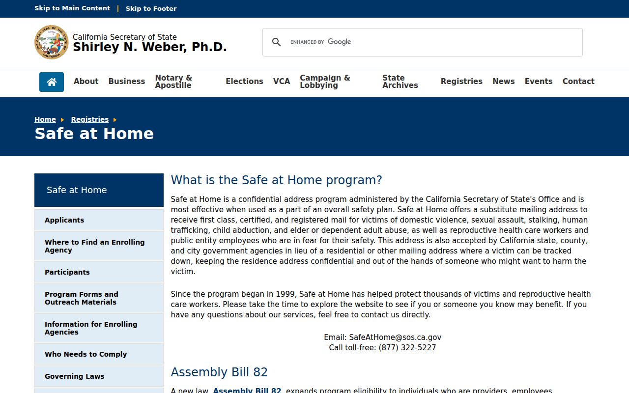 Wildomar neighbors privacy and California Safe at Home address confidentiality