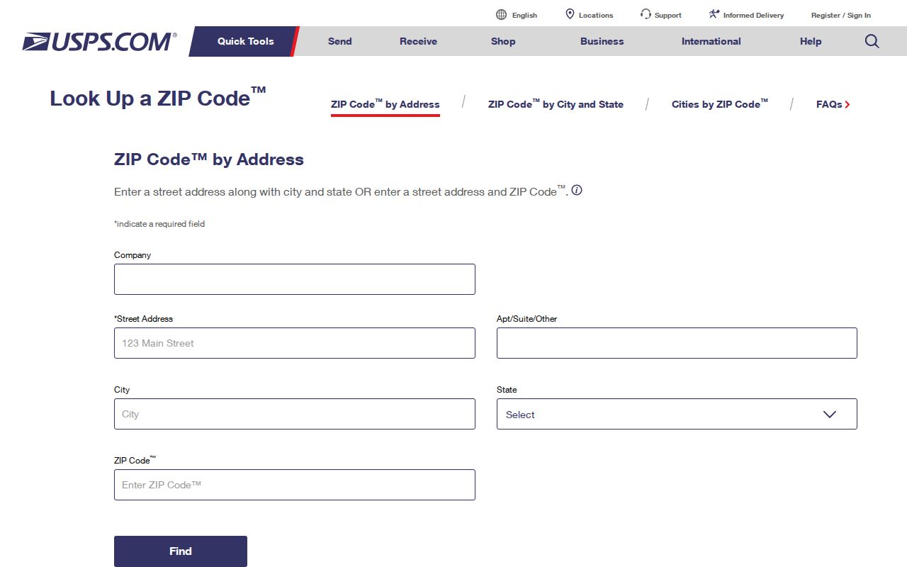 Wildomar ZIP code directory USPS address lookup